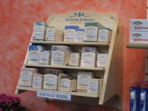 Superior Herbals display at Essence of Health, Duluth